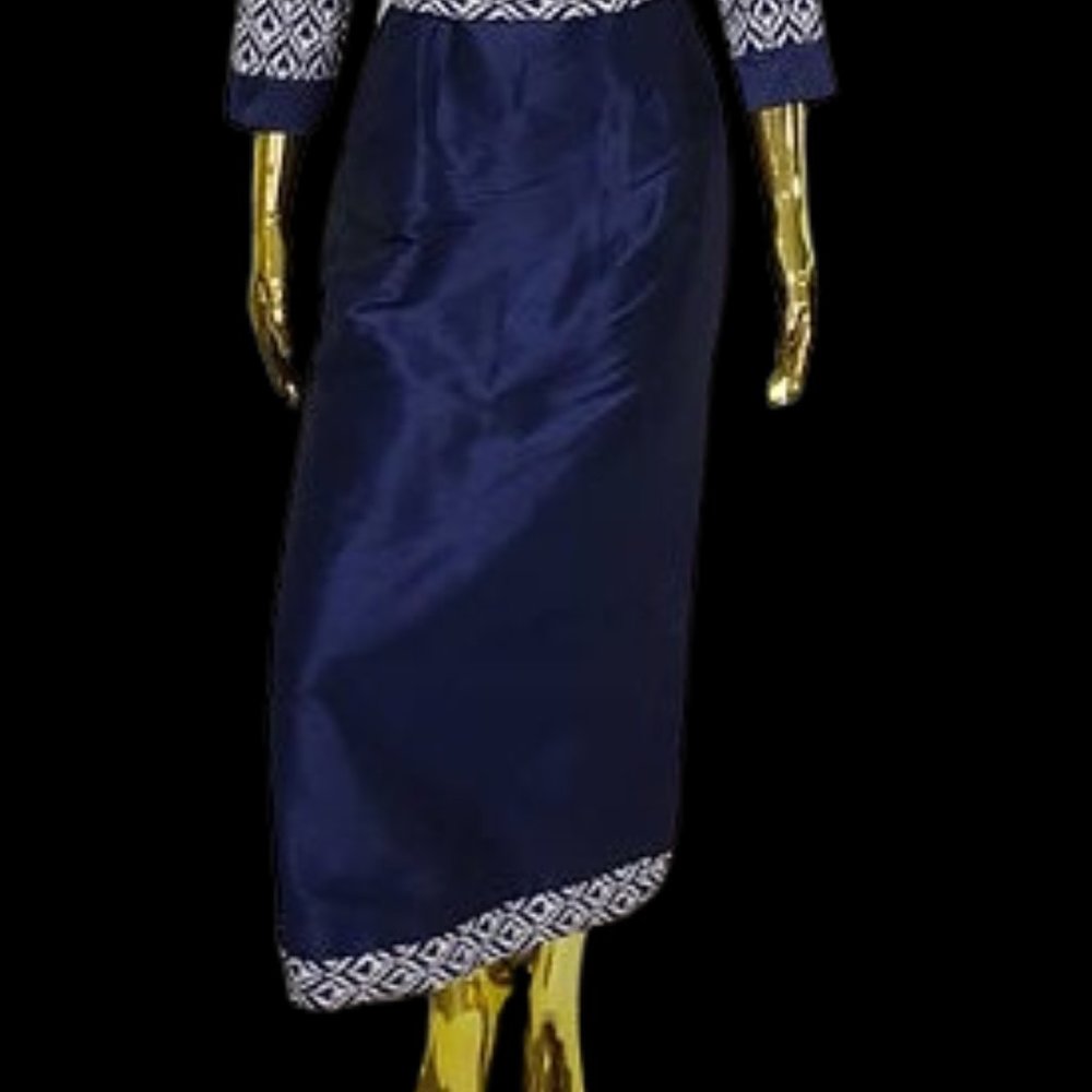 Blue Patterned Dress - Picture 3 of 3